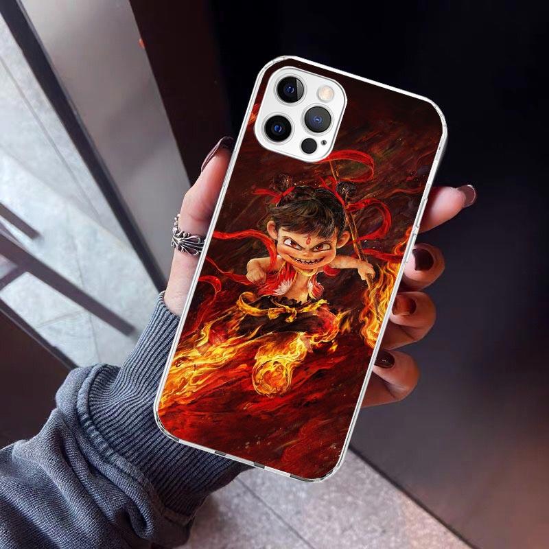 

Nesha Nezha Cartoon Phone Case For iPhone 17 Air 11 13 Mini 14 15 Plus 16 12 Pro Max 16E SE 7 8 Pattern Soft TPU Back Cover 17 iPhone 13 Mini