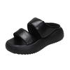 Women's Summer Thick-soled Heightening Bread Slippers Women Wear Gentle Casual Open-toe Cool Slippers Women