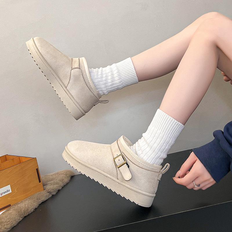 Europäischer und amerikanischer Außenhandel Damen Übergröße Kurze Schneestiefel Damen 2025 Winter neue dicksohlige Samt Thermo Baumwollschuhe