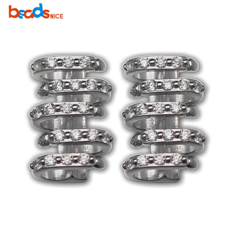 Beadsnice  925 Silver Bracelet Clasp Cord Handmade Jewelry 36156 20x14x9.8mm белый