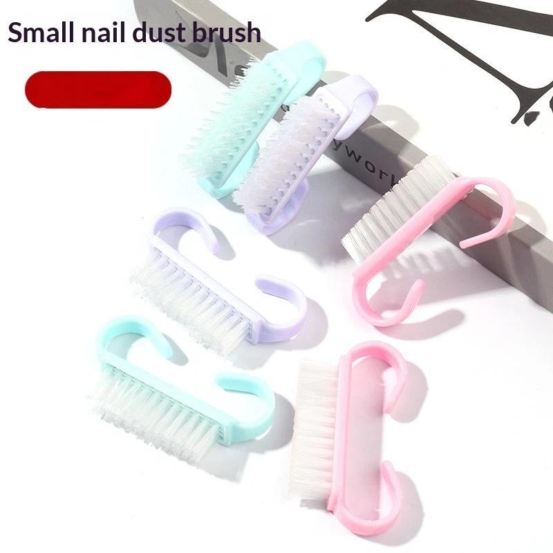 Soft Bristle Nail Dust Brush Non-slip Comfy Handle Pastel Colors Portable for Home DIY Manicure Nail Art Cleaning