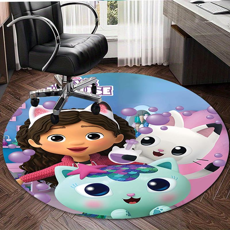 1pc Gaby's Bubble House4 Design Printed Area Round Carpet for Bedroom Living Room Home Decor Rugs Mat Non Slip Mat Rug for Bedside