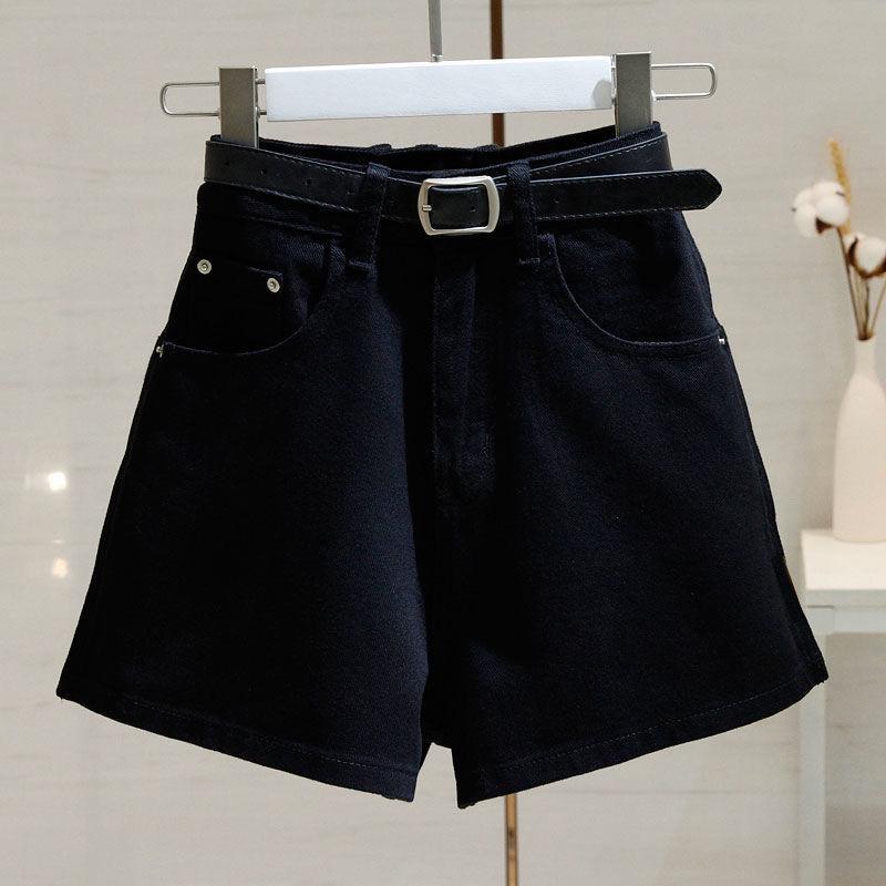 

Women s 2025 Summer White High-Waisted Frayed Hem Denim Shorts - Loose, Slimming, Trendy Wide-Leg Hot Pants 2XL
