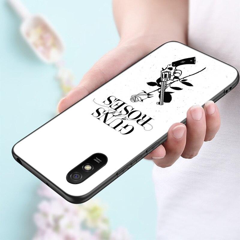 Guns N Roses Skull Silicone Phone Case For Xiaomi Redmi Note 11 10 9 8 Pro 11T 10T 10S 9S 8T 9 9A 9C 9T Black Soft Cover Coque