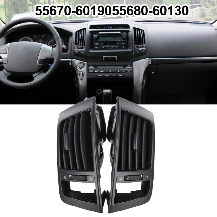 2x Efficient Center Console Air Conditioning Air Ventilation Outlet Dashboard Suitable for LC200 55670-60190 55680-60130
