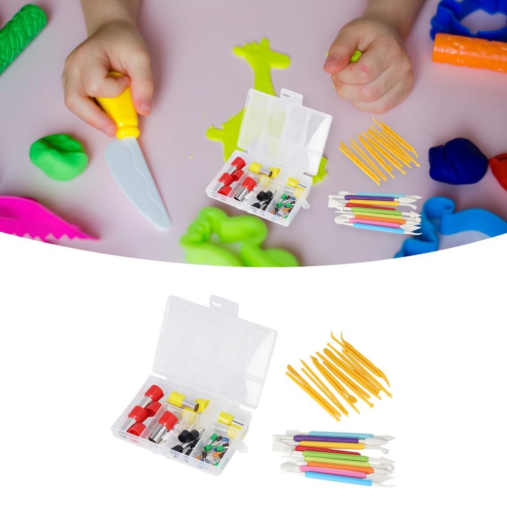61pcs Plastic Clay Cutters Polymer Clay Cutters Set Mould Clay Cutter DIY Clay Cutters Carving Knife Complete Set