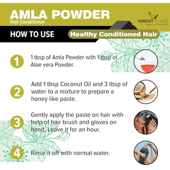 Skogens Urter Naturlig Pleie Fra Naturen Rent Amlapulver For Hårvekst (250 gram) | Ideell for hår, spising, drikking og hud