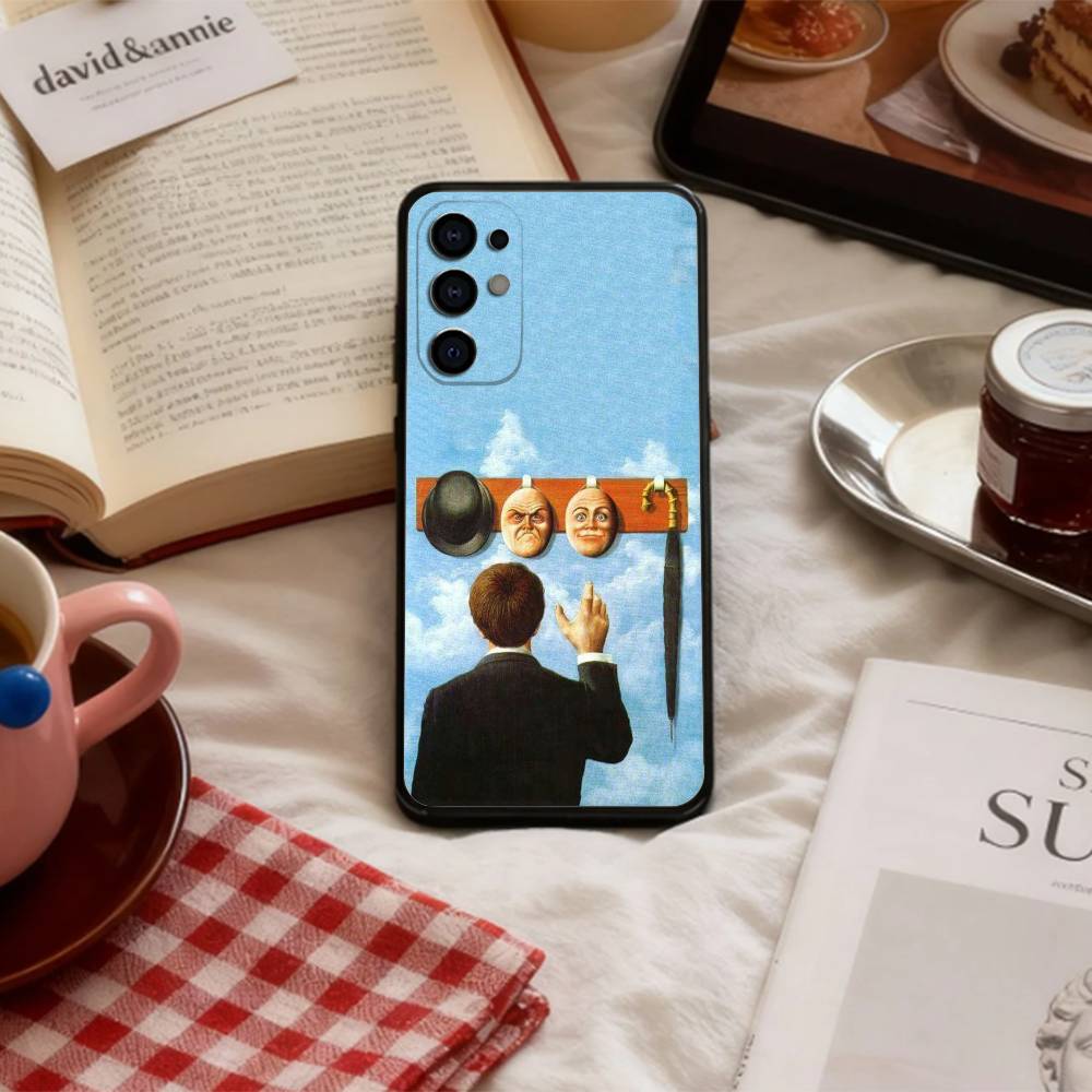 R-Rene M-Magritte Art Aesthetic   Phone Case For Samsung S 25,24,23,22,30,21,10,9,Ultra,Plus,Lite,FE,4,5 G Soft Black Case