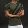 5868052 Summer 2025 American Casual Short-sleeved Fashionable Sports Slim Elastic Fitness Outdoor T-shirt Men