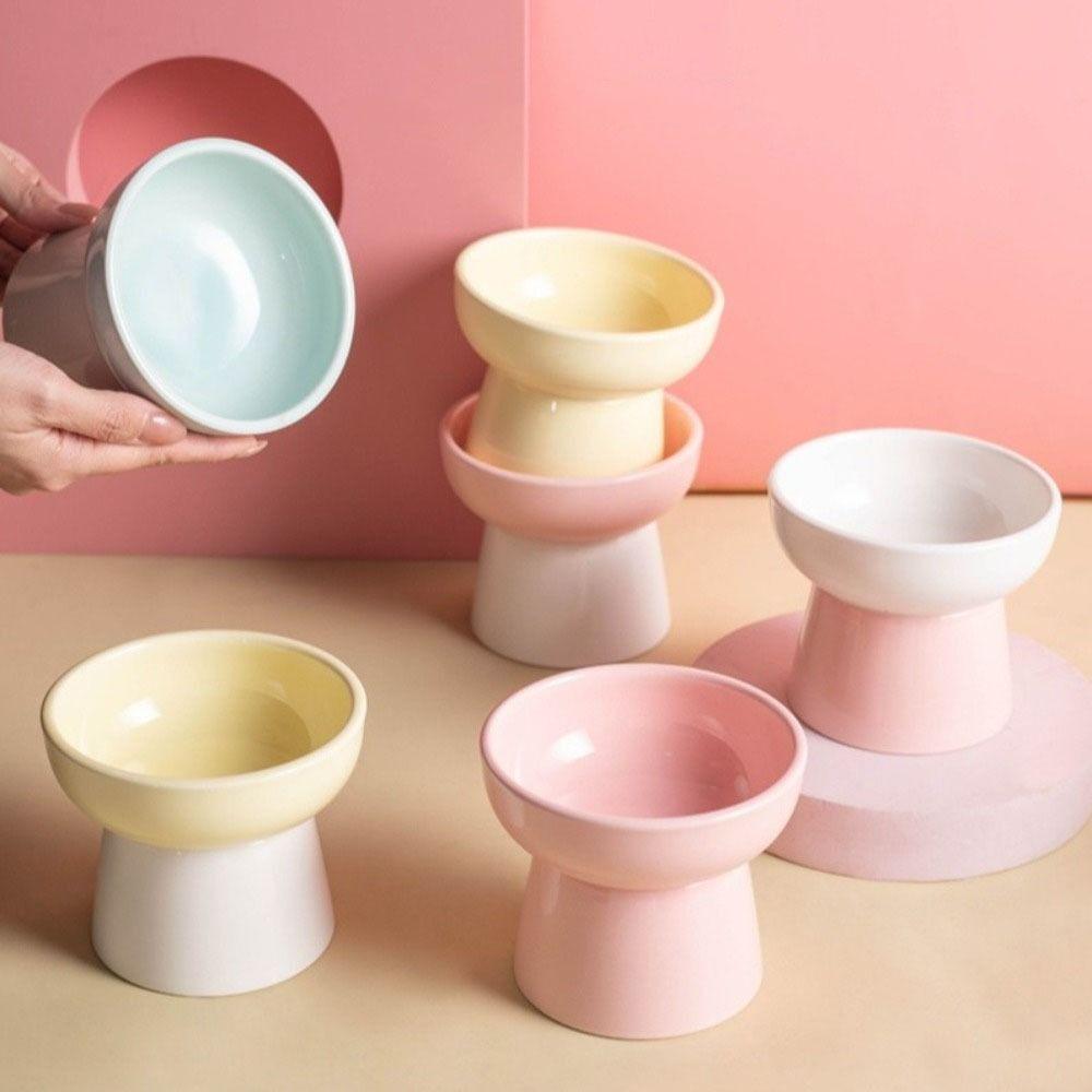 Keramik Hundenapf Wassernapf 300ml Futterteller Fressnapf Katze Erhöhter Napf für Welpen