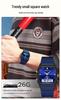 Sanda TEMU Men's Sports Watch: Hot-Selling, Waterproof, Luminous, Thin Square Design, Dual Display, Three Time Zones.