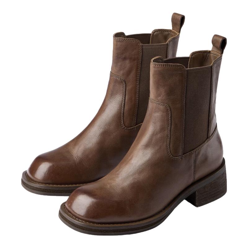 73Hours Women s Round Toe Block Heel Chelsea Boots 36