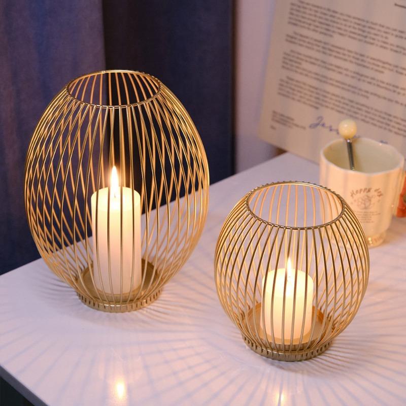 Household  Ironwork Handicrafts Living Room Candle Base Dining Table Decorative Candlestick