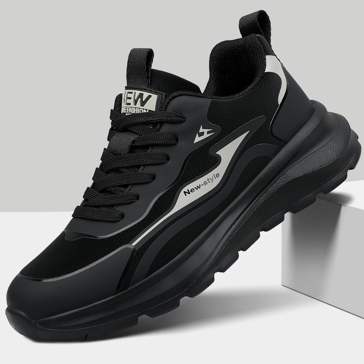 Men s Waterproof Leather Shoes - Spring/Autumn Soft Sole Non-Slip Casual Comfort Sports Shoes 41