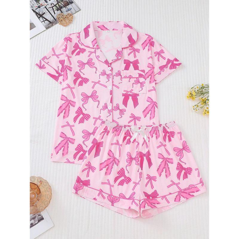 

Галстук-бабочка, Эластичная полоска, Пряжка на лацкане, Пижамный бант на лацкане пижамы Pink S