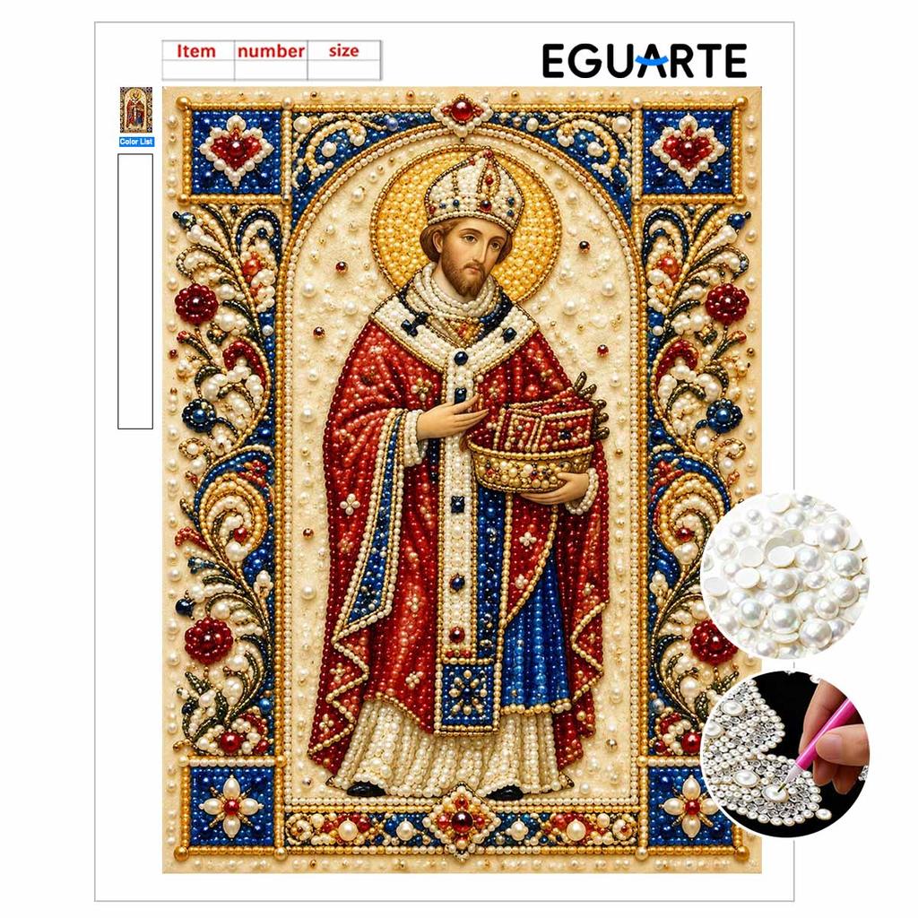 DIY 3D Pearl Diamond Painting Art Set Saint Religious Icon Home Decor Art Set Wall Art