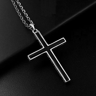 S925 Sterling Silber Einfache Helle Kreuz Anhänger für Frauen Männer Liebhaber Reinem Silber Mode Christian Schmuck Kette Zubehör
