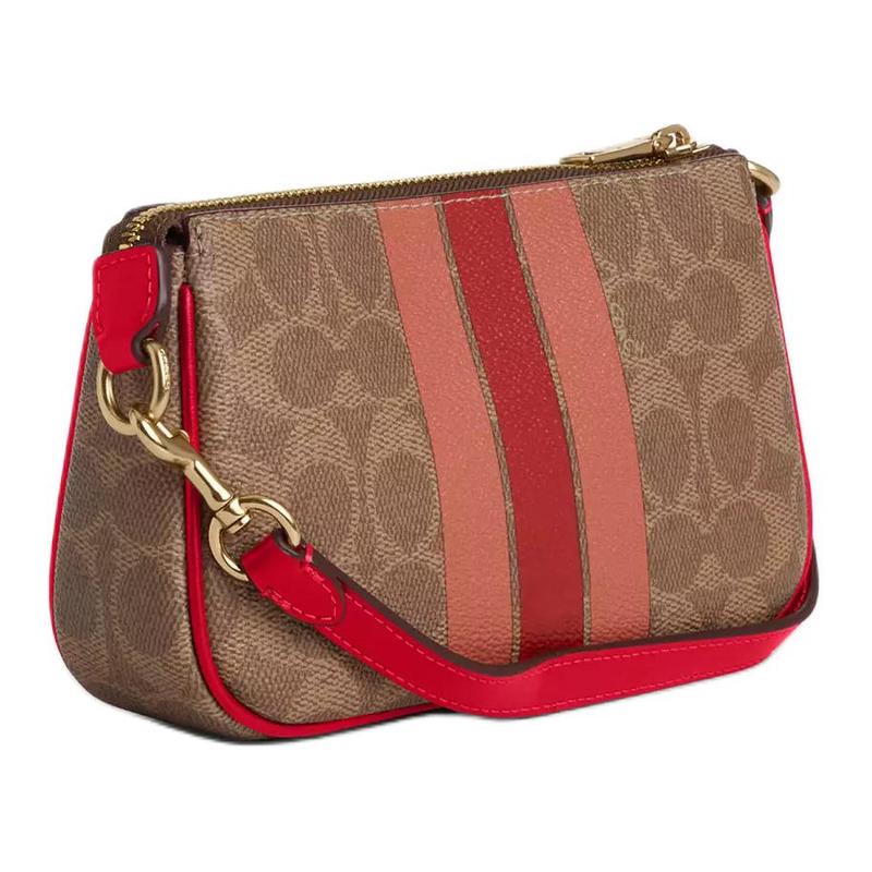 Coach Nolita 19 beschichtete Leinwand Schulter-Tragetasche klein Damen braun und gemischte Farben