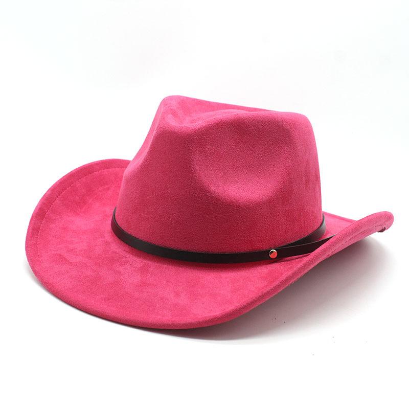 

Minority Suede Hat Men S And Women S Couple Hat Wool Western Cowboy Top Hat M（56-58cm）