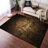 Alfombra de Área con Patrón de Anillo del Mapa de la Tierra Media, Alfombra Grande para Sala de Estar, Dormitorio, Sofá, Felpudo Decorativo, Alfombra de Piso Antideslizante para Niños