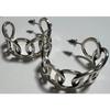Used PHILIPPE AUDIBERT PARIS / COLUMBUS Hoop Earrings Silver Used Excellent Condition