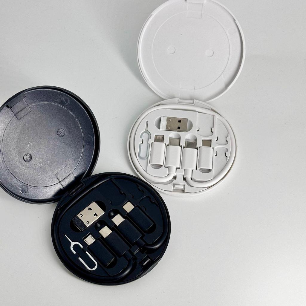 5-in-1 Type-C 60W Fast Charging Cable & Adapter Set - Compatible with Apple & Huawei. Portable and Multi-functional Storage.