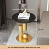 Cream-Style Sintered Stone Side Table: Minimalist Round Coffee Table for Living Room or Bedside, Light Luxury Feel.