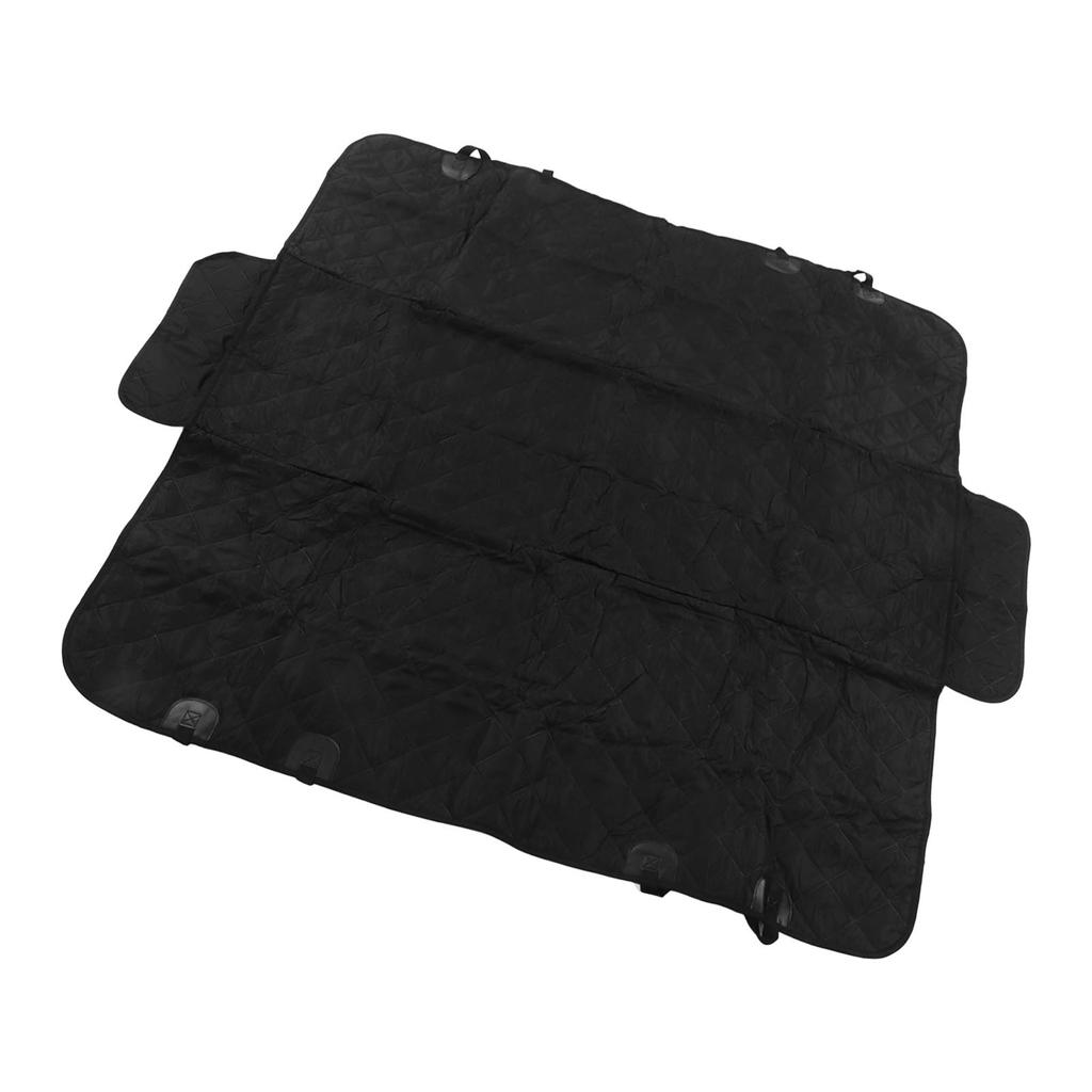 Back Seat Extender Foldable Dog Car Seat Cover Waterproof Black Pet Bridge Platform