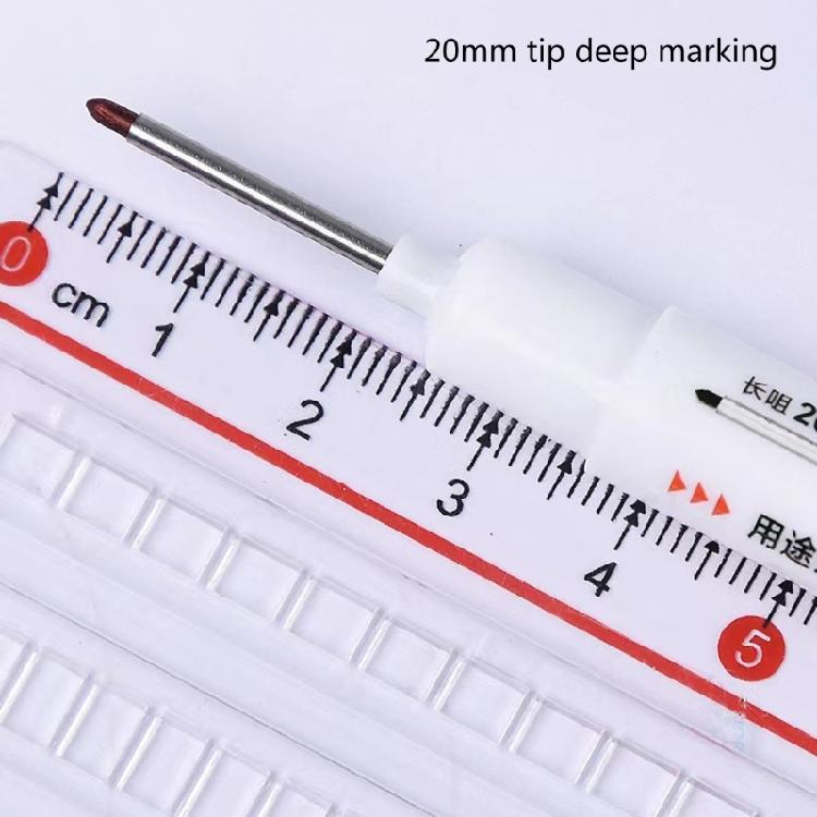 Pack of 5 Thin Head Long Nib Marker Pens for Marking Deep Holes in Metal Wood