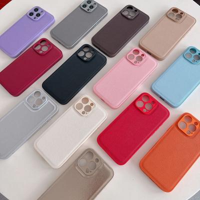 Black Lychee Pattern for Apple 16 Mobile Phone Case for IPhone 15 Personality 12 Promax Autumn and Winter Leather 13 Anti-fall