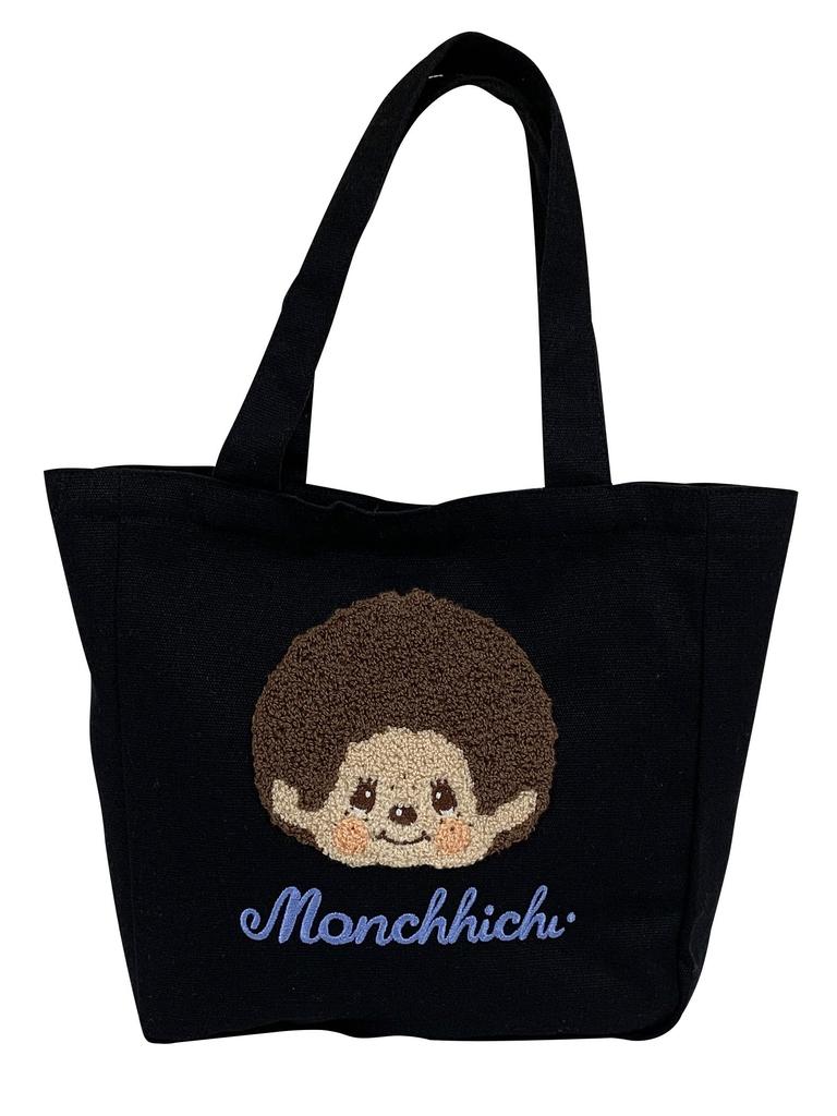 Atelier Momo Momo Monchhichi Canvas Mini Tote Lunchtime Sagara & Bag, Sub-Bag, One-Mile Design, Embroidery, MZ44047-52