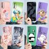 For Realme 7 RMX2151 RMX2155 Phone Case Realme7 4G Back Cover Soft Silicone Sweet Lovely Cartoon Panda Flower Printed Coque Capa