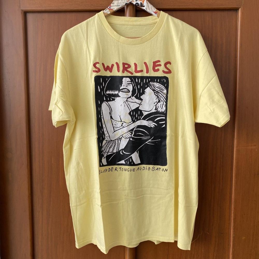 

Swirlies TShirt Short Sleeve Cotton Yellow All Size Shirt QT799 Unisex T-Shirt L