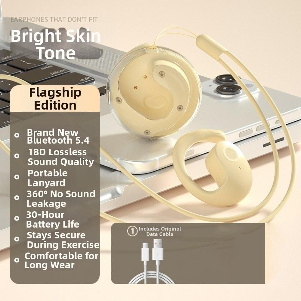 Bluetooth 5.4 Ear Hanging Headphone Wireless Bluetooth Earphone  Business Travel Learning