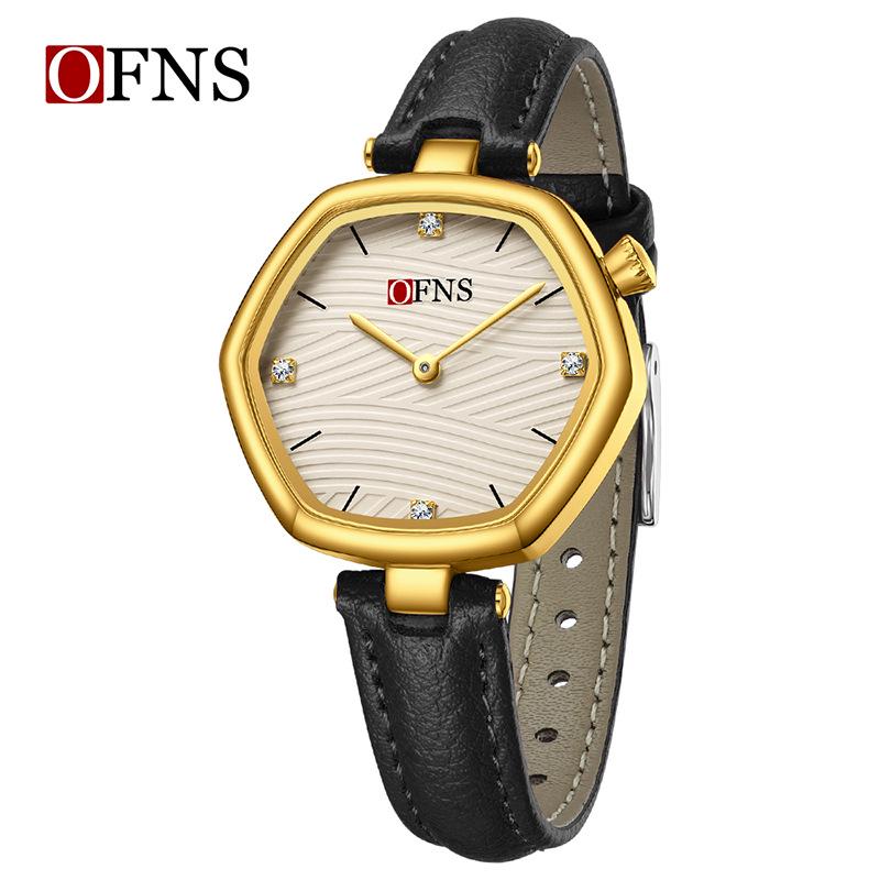 Oufanni Vintage Hexagonal Women s Quartz Waterproof Watch - No Second Hand Design