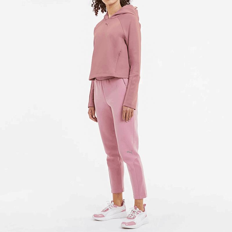 Puma Evostripe Hooded Knit Sweater Women Sweater Pink Purple 585233-16