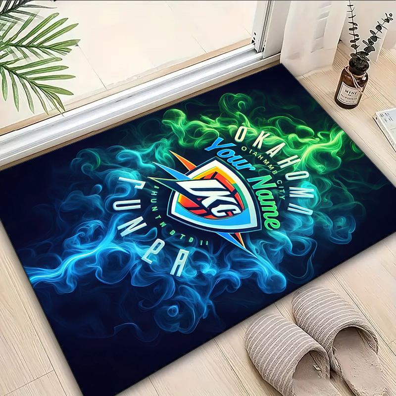 Custom Name Rug Oklahoma Sports Team Area Rug Suitable for Indoor And Outdoor,Carpets for Homes, Offices,Living Rooms,Home Decor,Christmas Gift
