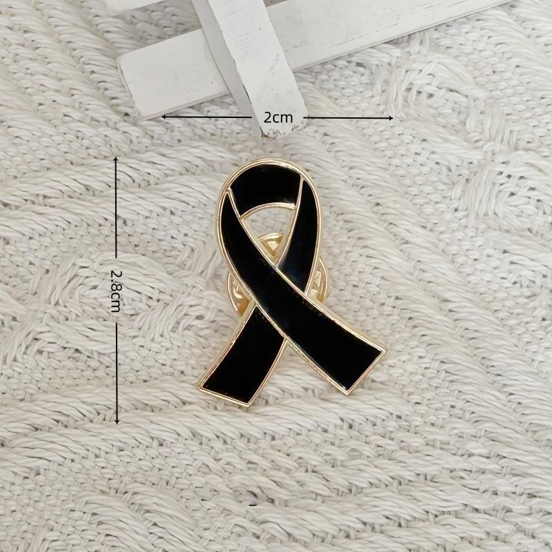 1/5/10 stk Sort Hvid Bånd Broche Begravelser Mindesmærke Pin Til Kvinde Mænd Metal Bånd Sørgebadge Jakkesæt Kjole Skjorte Tilbehør