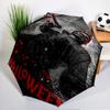 Horror Movie Characters Collage Umbrella Folding Umbrella, Automatic Umbrella 8-Frame for Travel, Camping Use Gift for Halloween Christmas