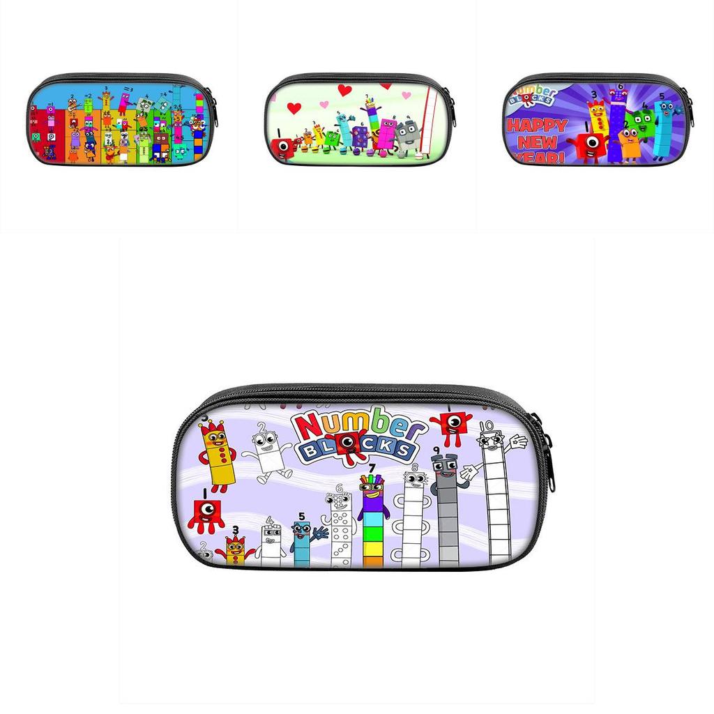 Numberblocks Patterned Pen Case With Large Storage Nylon For School Supplies And Gift