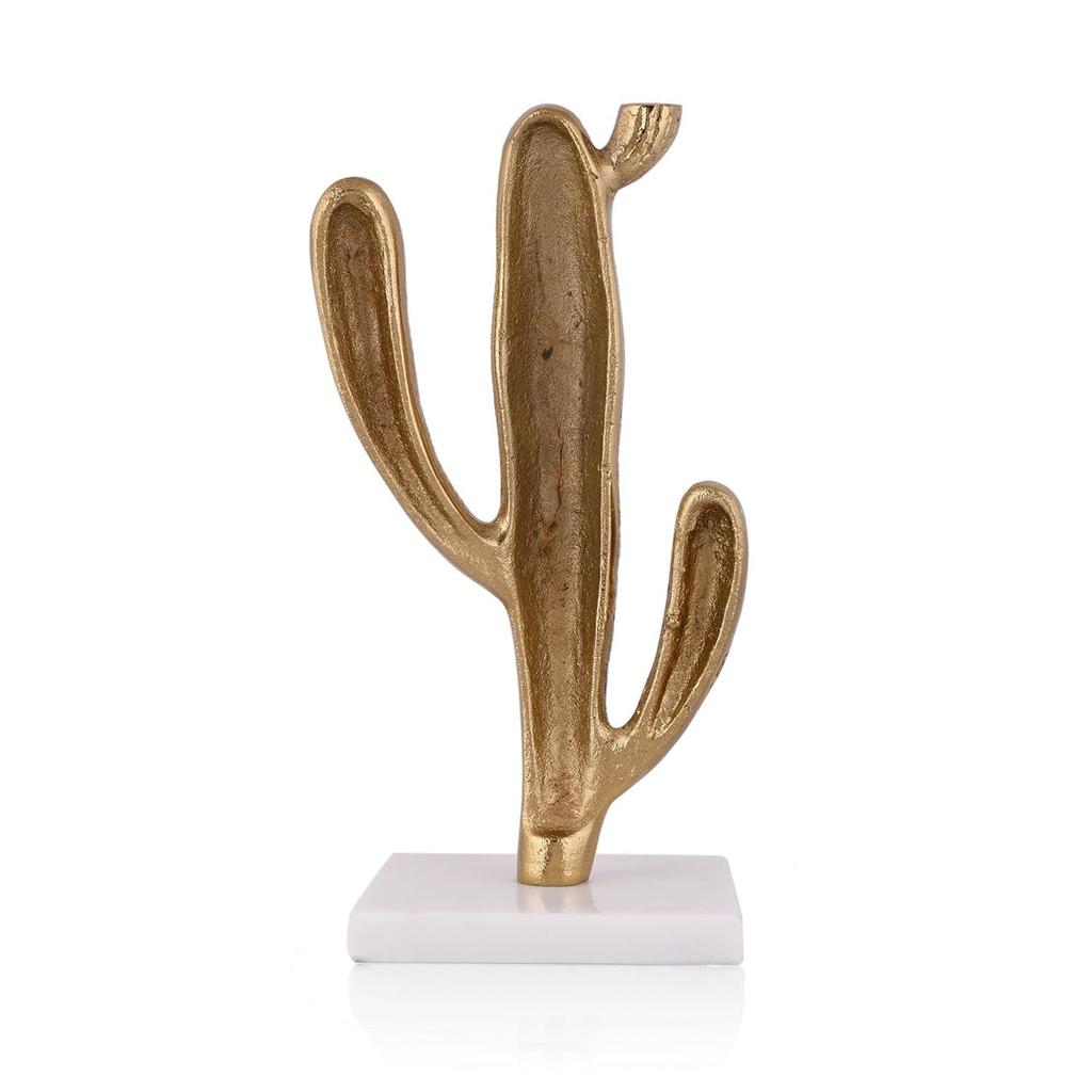 Metal Cactus Decorative Showpiece for Home Decor Accents with Marble Base for Office, Desk Dcor, Table & Dining Room Living Room Decoration Item