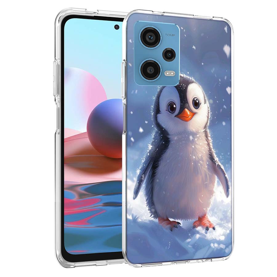 Süße kleine Pinguin Handyhülle Für Redmi Note 13 12 14 15 Pro Plus 13R 11 11T 11E 11S 10 Pro 10S 9 9S Hülle Handy Klar TPU Capa