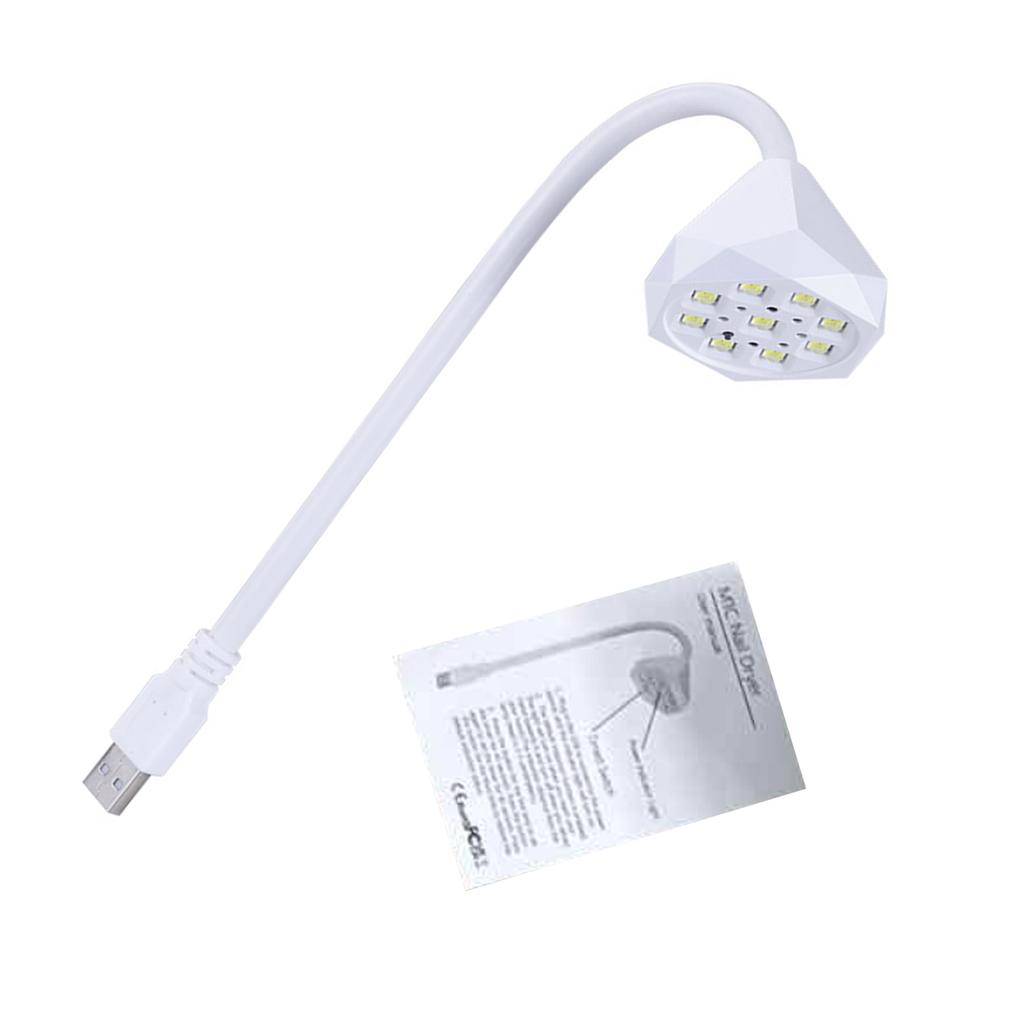 27W Smart Sensor Nail Lamp with USB Plug, 9 LED Beads, 45sCelsius90s Timer, Auto Sensing, Flexible Gooseneck for Gel Nail Curing, Fast Drying for Gel