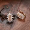 Flower horse eye zircon earrings women's chic style fashion commuter light luxury earrings ear buckles