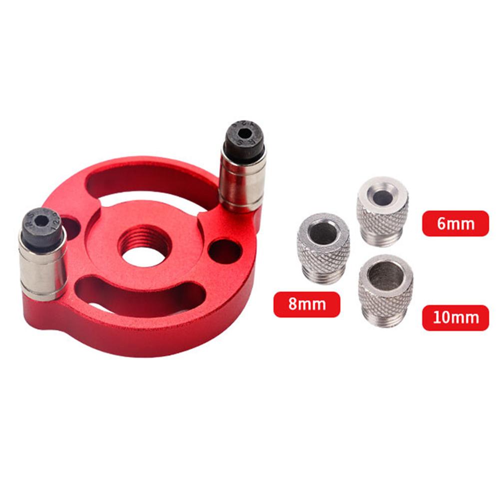 3-10mm Vertical Doweling Jig Kit Self Centering Drill Guide Locator Aluminum Alloy Woodworking Hole Puncher DIY Furniture Connection