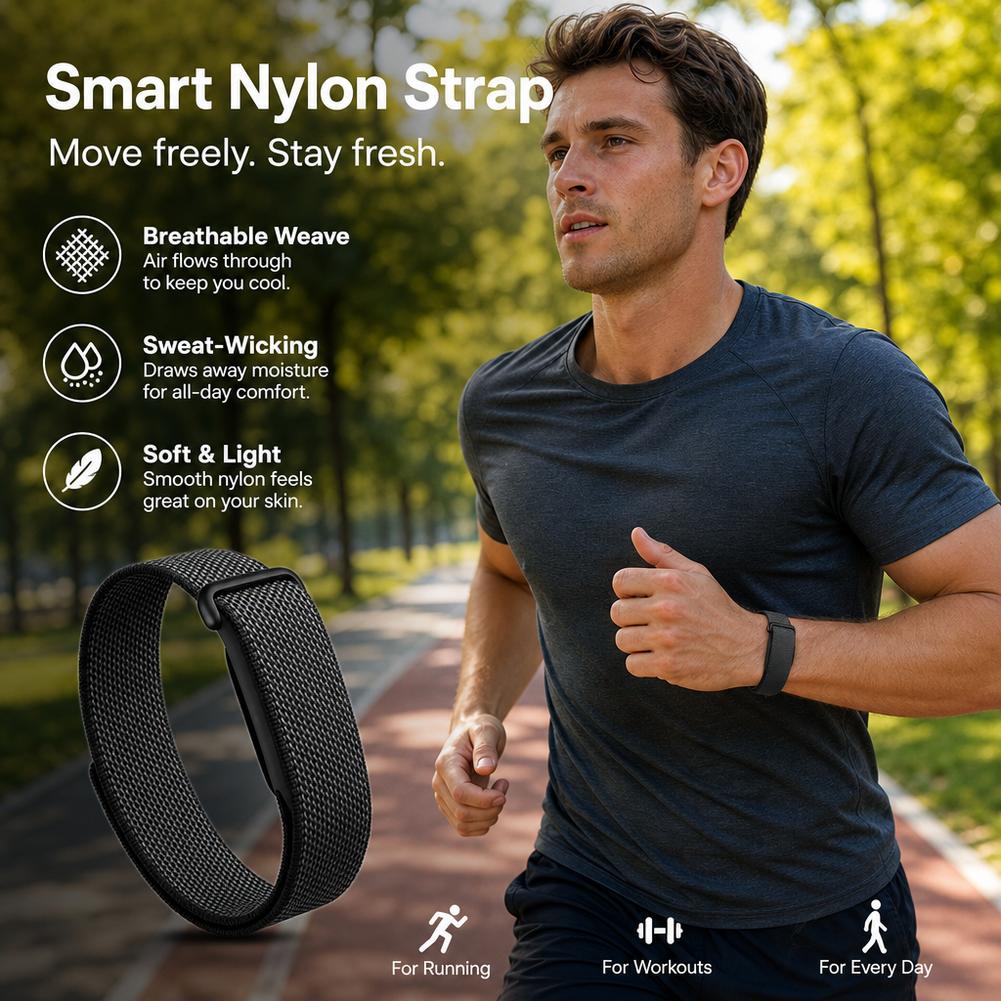 Sports Braided Watch Strap For Google Fitbit Air Nylon Loop Bracelet Breathable Quick-dry Band Wristband Replacement Watch Strap