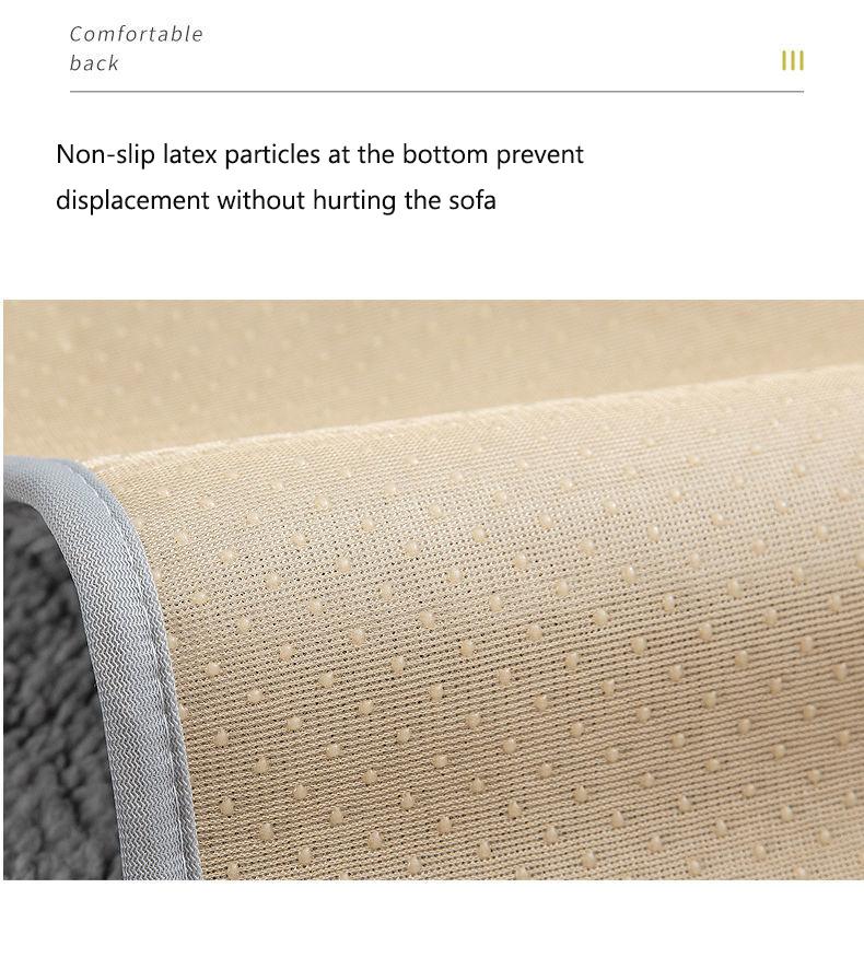 Winter Lamb Wool Couch Cover Thicken Sofa Towel Anti-slip Solid Color Sofa Covers For Living Room Thicken Plush Soft And Smooth