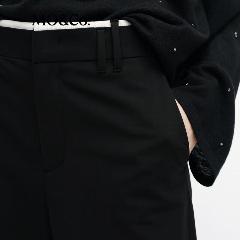 MO&Co. Women's High-Waist Straight-Leg Trousers