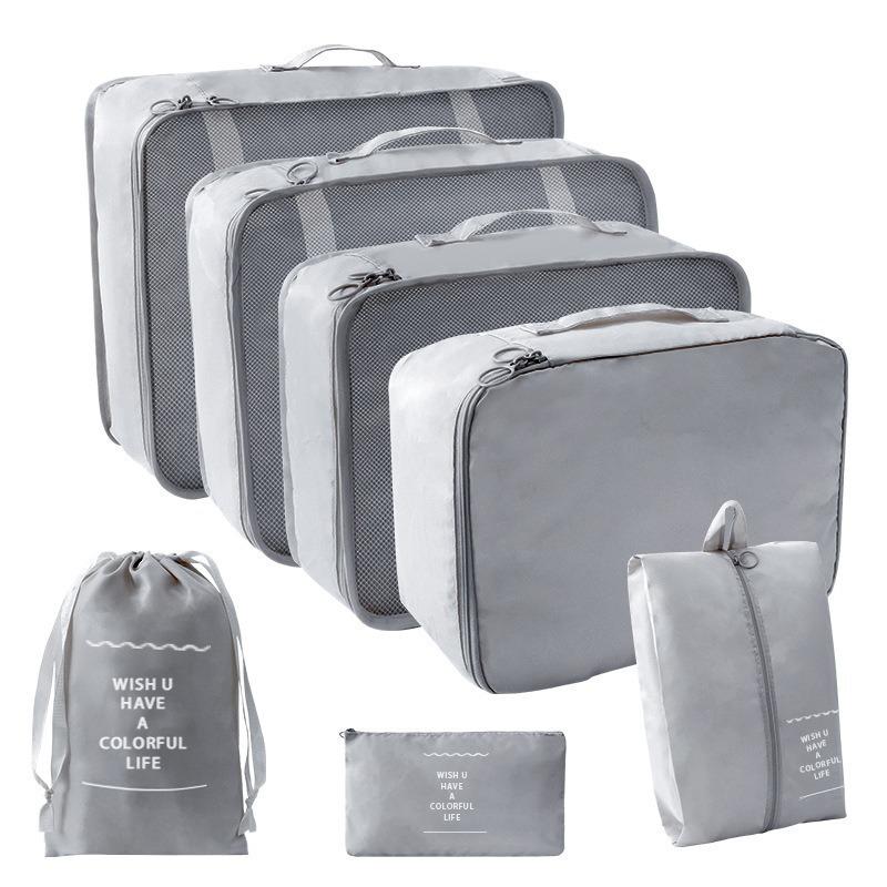 Business travel seven piece set storage bag, clothing sorting and packaging bag, travel luggage, clothing, underwear storage bag