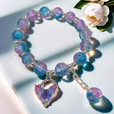 Colorful Niche Design Butterfly Bracelet For Women Girls Versatile Sweet Beaded Bracelet Jewelry Accessories Gifts